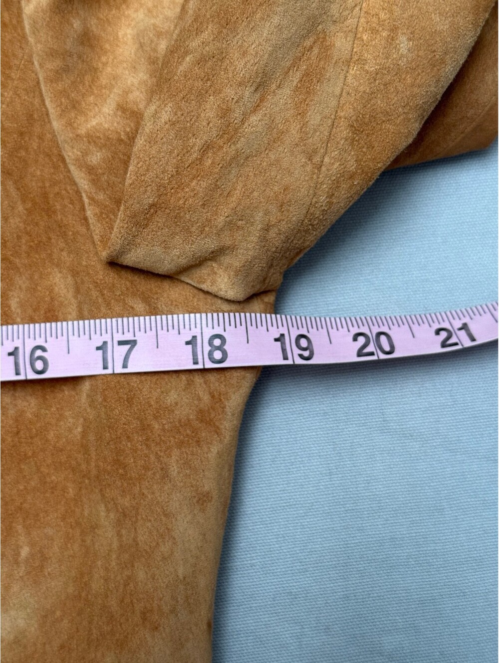 Vintage Terry Lewis Womens Suede Leather Jacket Camel - S - Picture 7 of 7